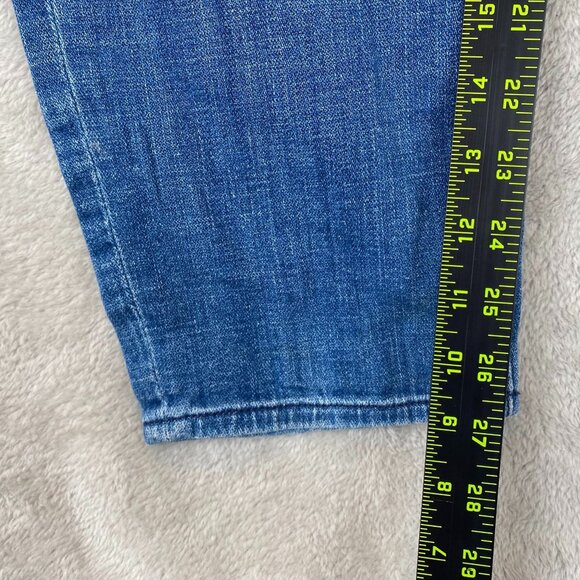 7 For All Mankind Woman's Jeans Size 29 Josefina Skinny Boyfriend Distressed Den - Picture 6 of 16